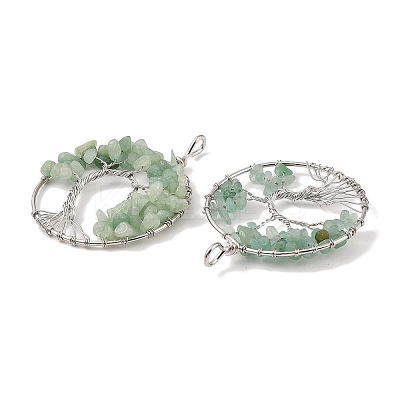 Natural Green Aventurine Big Pendants G-G910-K06-P-1