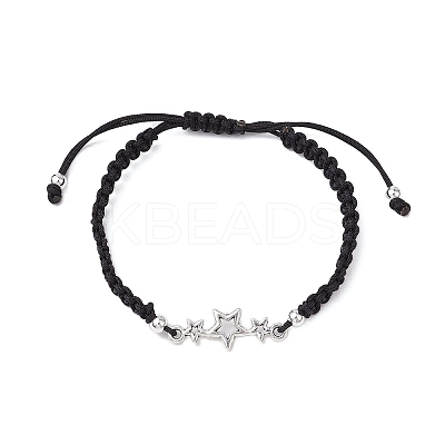 Heart & Star Tibetan Style Alloy Link Bracelets BJEW-JB101002-1