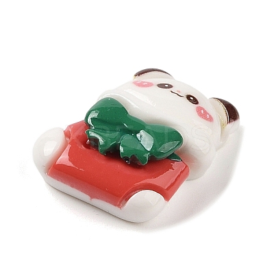 Christmas Panda Theme Opaque Resin Decoden Cabochons RESI-S397-02C-1