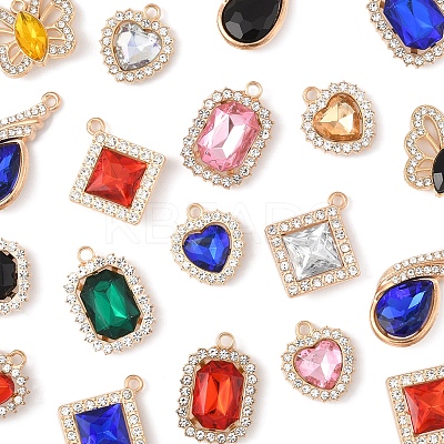 25Pcs 5 Styles Alloy Pendants FIND-FS0003-52-1