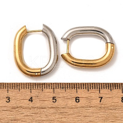 Rectangle Ion Plating(IP) 304 Stainless Steel Hoop Earrings for Women X-EJEW-L287-059GP-1