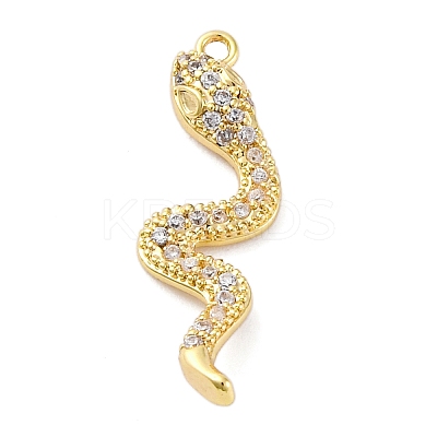 Brass Micro Pave Cubic Zirconia Pendants KK-A240-09G-1