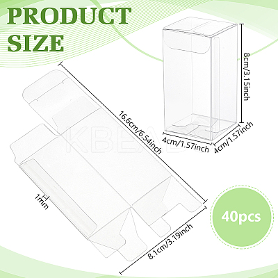 Rectangle PVC Packaging Boxes LS-CON-WH0099-30A-1