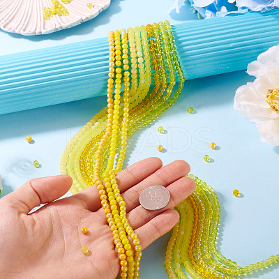 10 Strands 10 Styles Electroplate Opaque Glass Beads Strands GLAA-TA0003-60-1