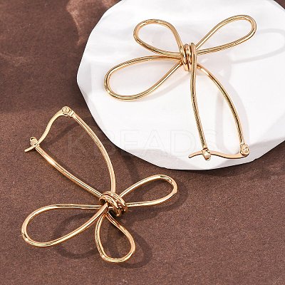 Hollow Flower 201 Stainless Steel Hoop Earrings EJEW-P337-01G-1