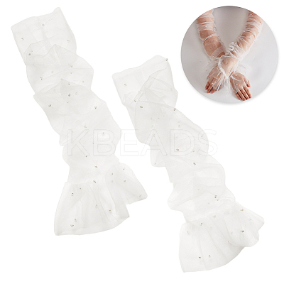 Nylon Detachable Mesh Puff Sleeves AJEW-WH0270-351-1