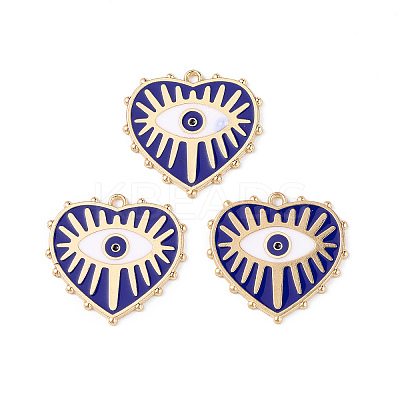 Rack Plating Alloy Enamel Pendants ENAM-K067-05E-1