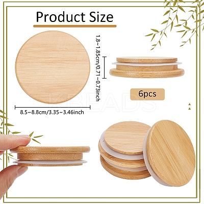 Bamboo Bottle Caps AJEW-WH0270-206-1