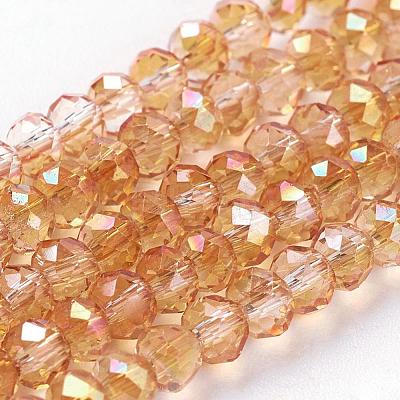 Electroplate Glass Beads Strands EGLA-D020-3x2mm-50-1