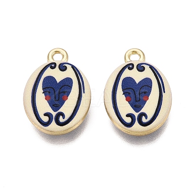 Valentine's Day Printed Alloy Pendants PALLOY-SZC0008-05N-1