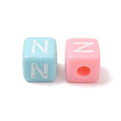 Opaque Acrylic European Beads AC-CBA7A73-01N-1