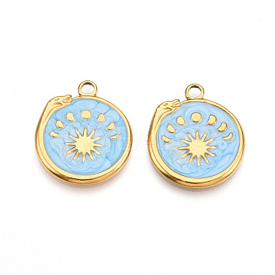 304 Stainless Steel Pendants Ion Plating(IP) STAS-N108-23A-G-1