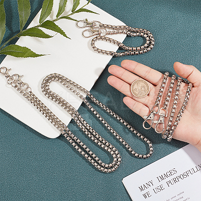 3 Strand 3 Style Iron Box Chains Bag Strap FIND-WR0002-61-1