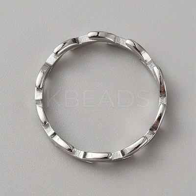Stainless Steel Olive Branch Wrap Finger Ring for Women RJEW-WH0015-07-1