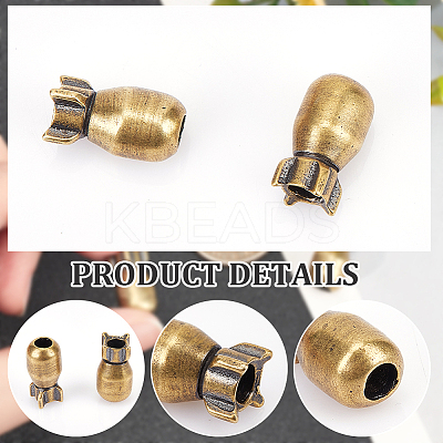 2Pcs Brass Beads KK-NB0002-91-1