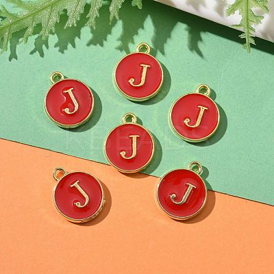 Golden Plated Alloy Enamel Charms ENAM-S118-03J-1