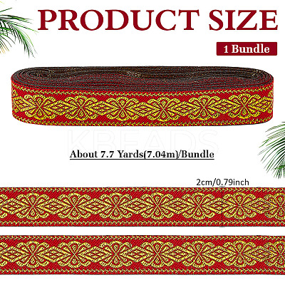 Ethnic Style Embroidery Polyester Ribbons OCOR-WH0109-042A-01-1