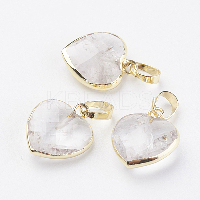 Natural Quartz Crystal Pendants G-G737-14A-G-1