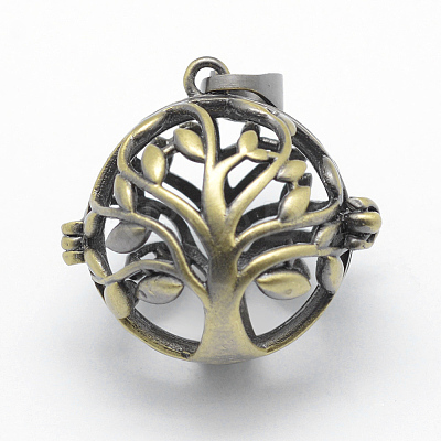 Brass Rack Plating Cage Pendants LS-KK-F722-43AB-RS-1
