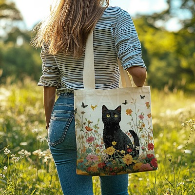 Canvas Women's Tote Bags ABAG-WH0057-002-1