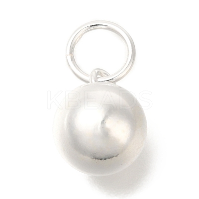 925 Sterling Silver Round Charms STER-G043-08D-S-1