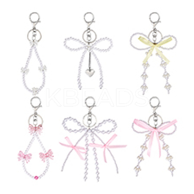 6Pcs Acrylic & Alloy & Plastic Keychain KEYC-PH01538-1