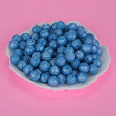Round Silicone Focal Beads SI-JX0046A-66-1