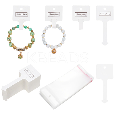 1 Set Paper Hair Ties Display Cards AJEW-WR0002-30-1
