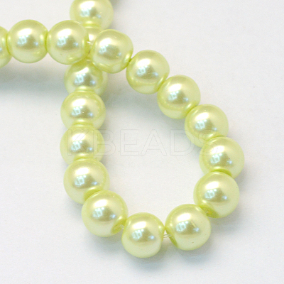 Baking Paint Glass Pearl Round Bead Strands HY-Q003-10mm-46-1