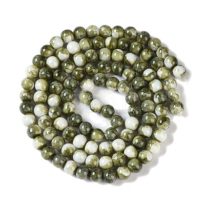 Baking Paint Glass Bead Strands X-GLAA-H031-01B-14-1