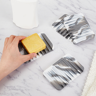 Marble Pattern Silicone Soap Dishes DIY-WH0430-018E-1
