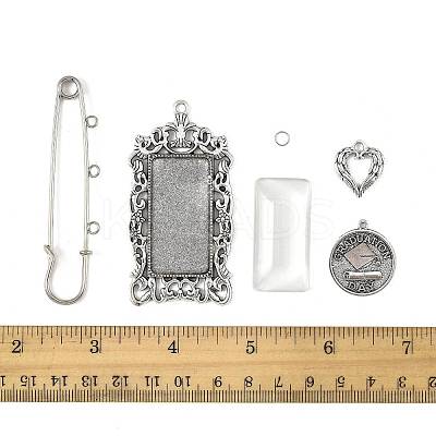 DIY Rectangle Pendant Making Kits DIY-FS0009-40-1