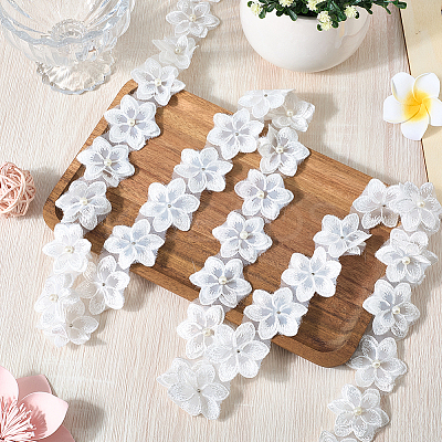 2 Yards Flower Polyester Lace Trim OCOR-CY0002-69C-1