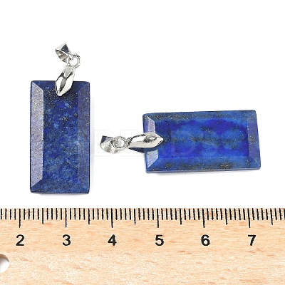 Dyed Natural Lapis Lazuli Faceted Pendants G-L623-03P-05-1