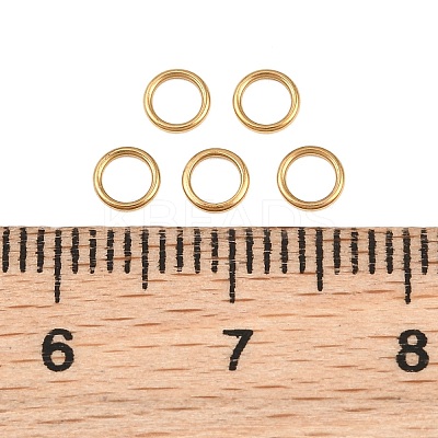 Ion Plating(IP) 304 Stainless Steel Closed Jump Rings STAS-G393-06G-08-1