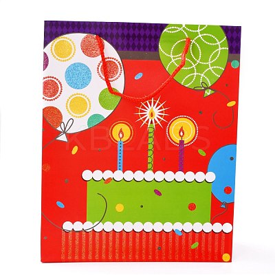 Birthday Theme Rectangle Paper Bags CARB-E004-03G-1
