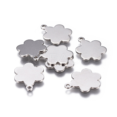 Tarnish Resistant 201 Stainless Steel Stamping Blank Tag Charms X-STAS-F207-27P-1