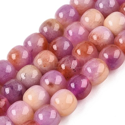 Dyed Natural White Jade Beads Strands G-T138-D07-1