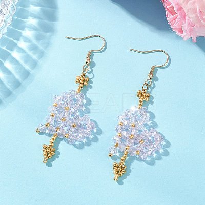 Glass Dangle Earrings EJEW-MZ00688-01-1