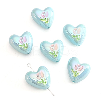 2Pcs UV Platings Acrylic Beads PW-WG22008-05-1