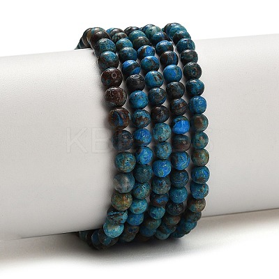 Natural Chrysocolla Beads Strands G-C289-B02-4mm-1