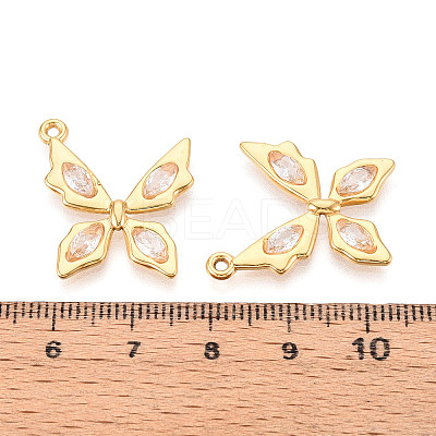 304 Stainless Steel Pave Cubic Zirconia Pendants STAS-T064-86G-06-1