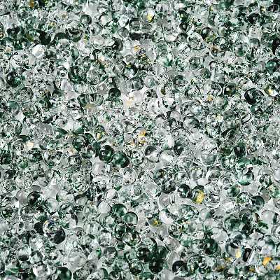 Spray Painted with Glitter Powder Glass Seed Beads SEED-T007-09C-1