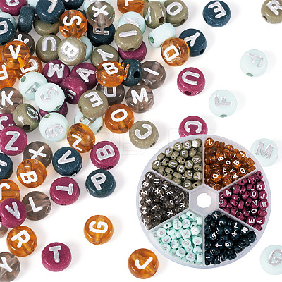 48G 6 Colors Opaque Acrylic Beads OACR-TA0003-50-1