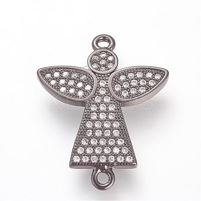 Long-Lasting Plated Brass Micro Pave Cubic Zirconia Links ZIRC-S053-17B-1