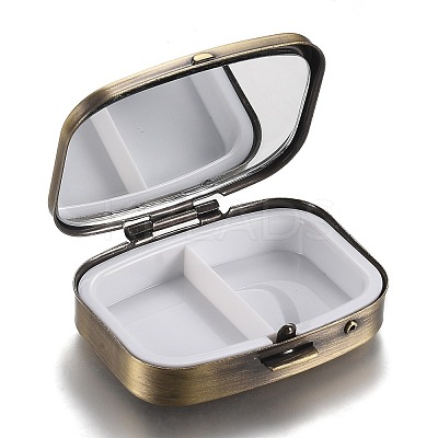 2 Compartmennts Iron Pill Box CON-H013-02AB-1