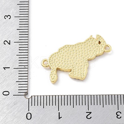 Brass Micro Pave Clear Cubic Zirconia & Natural White Shell Venezuela Map Connector Charms KK-Z098-13G-1