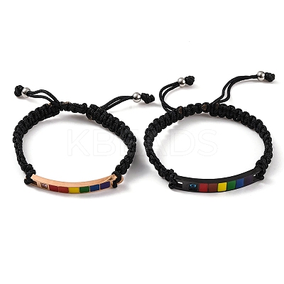 Adjustable Nylon Cord Braided Bead Bracelets BJEW-B078-50M-1