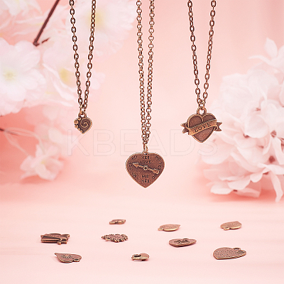 Alloy Pendants for Valentine's Day PALLOY-PH0001-06AB-1