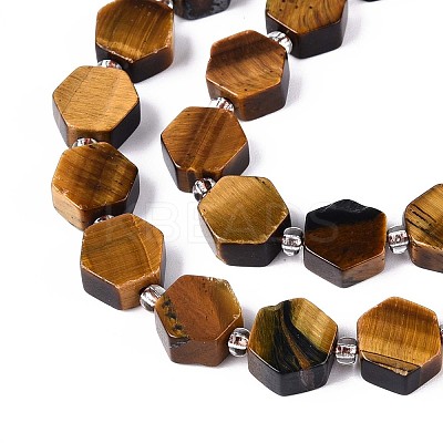 Natural Tiger Eye Beads Strands G-P534-A21-01-1